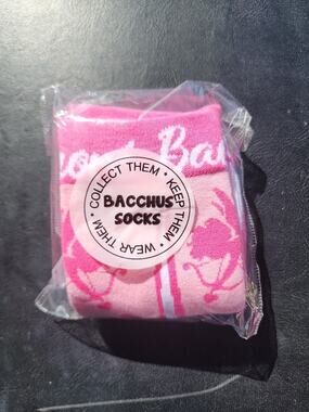 Bacchus 2026 Baccha Amor New Pink Socks New Orleans Mardi Gras Krewe Favor